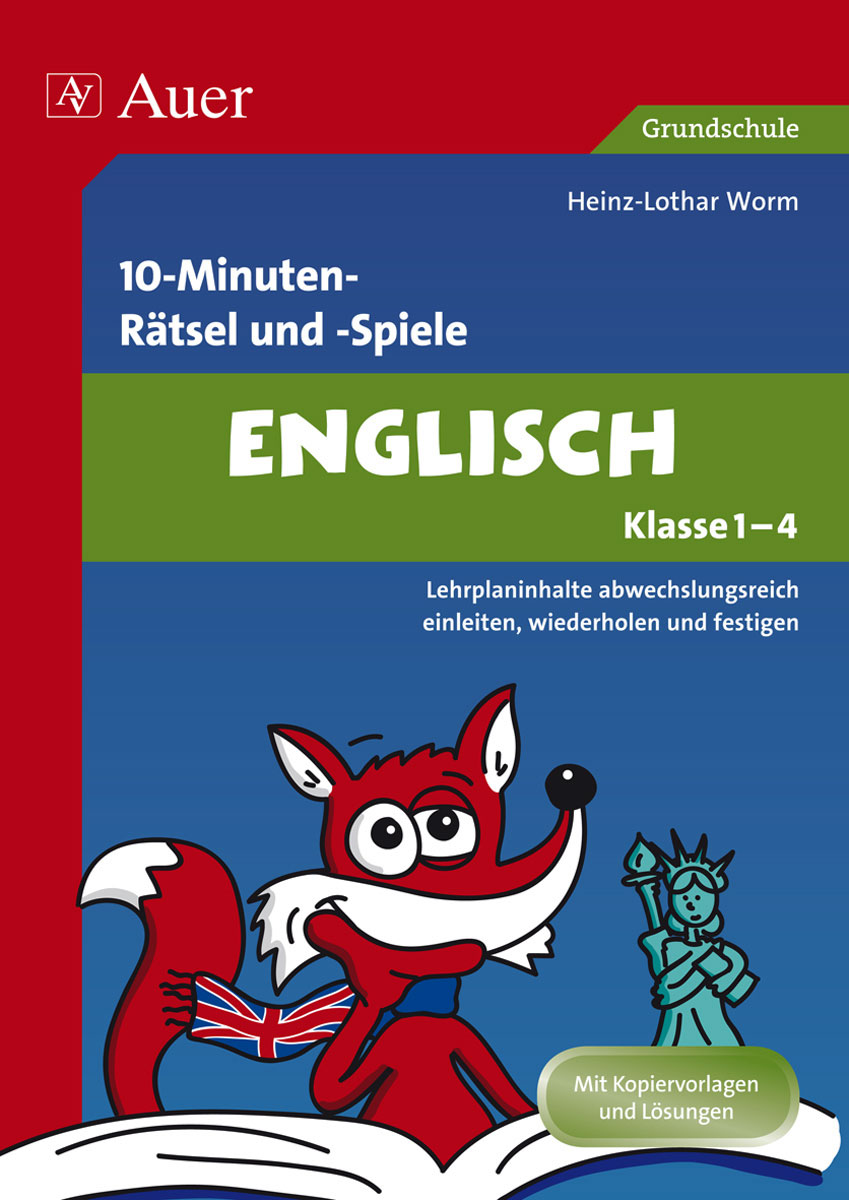 10-Minuten-Rätsel und -Spiele Englisch Klasse 1-4