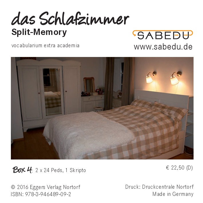 das Schlafzimmer, Split-Memory + Arbeitsheft, SABEDU Box 04